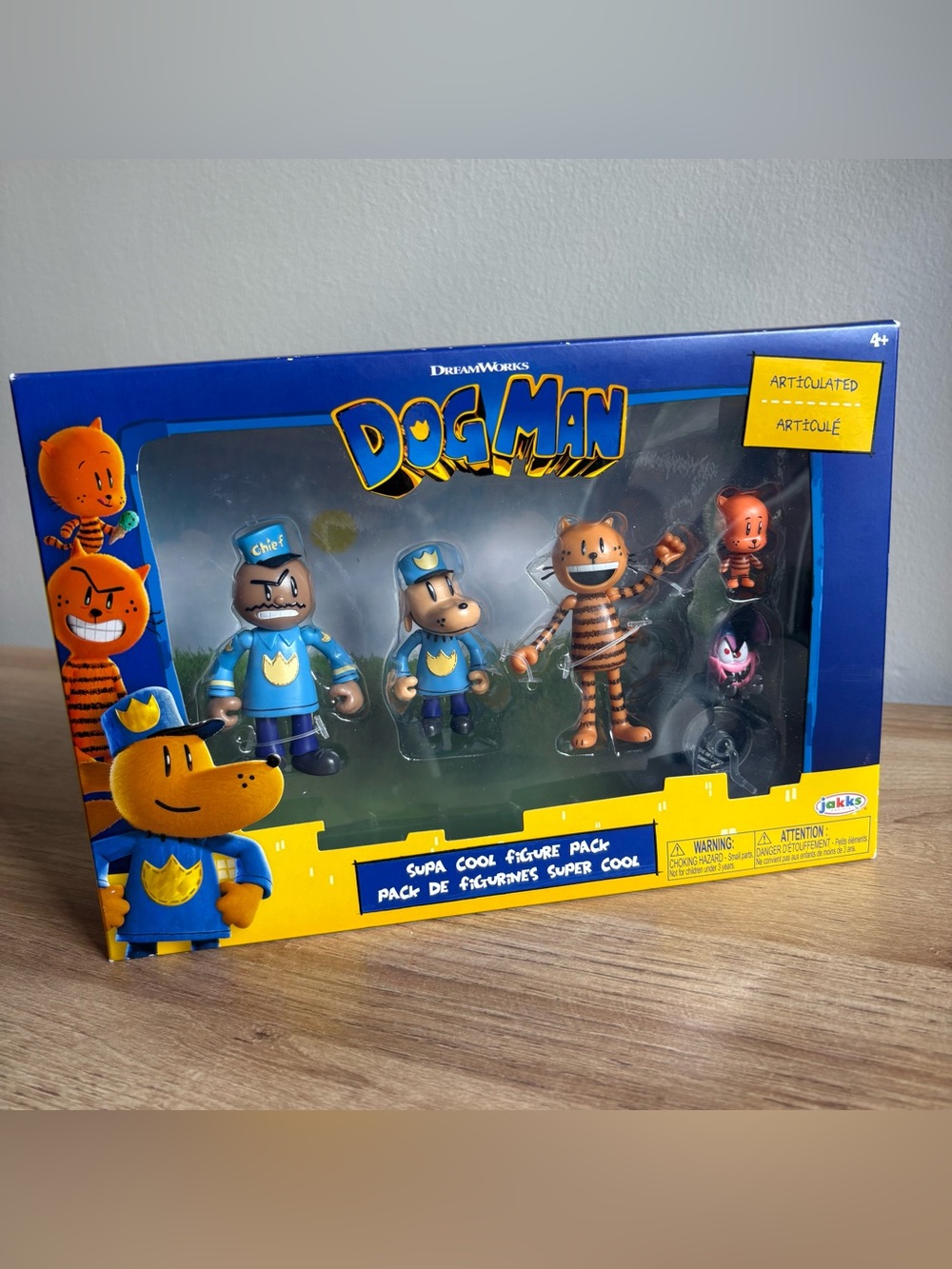 DOG MAN Movie -5 Pack Figures Multipack New 2025 Jakks Pacific Dreamworks Chief
